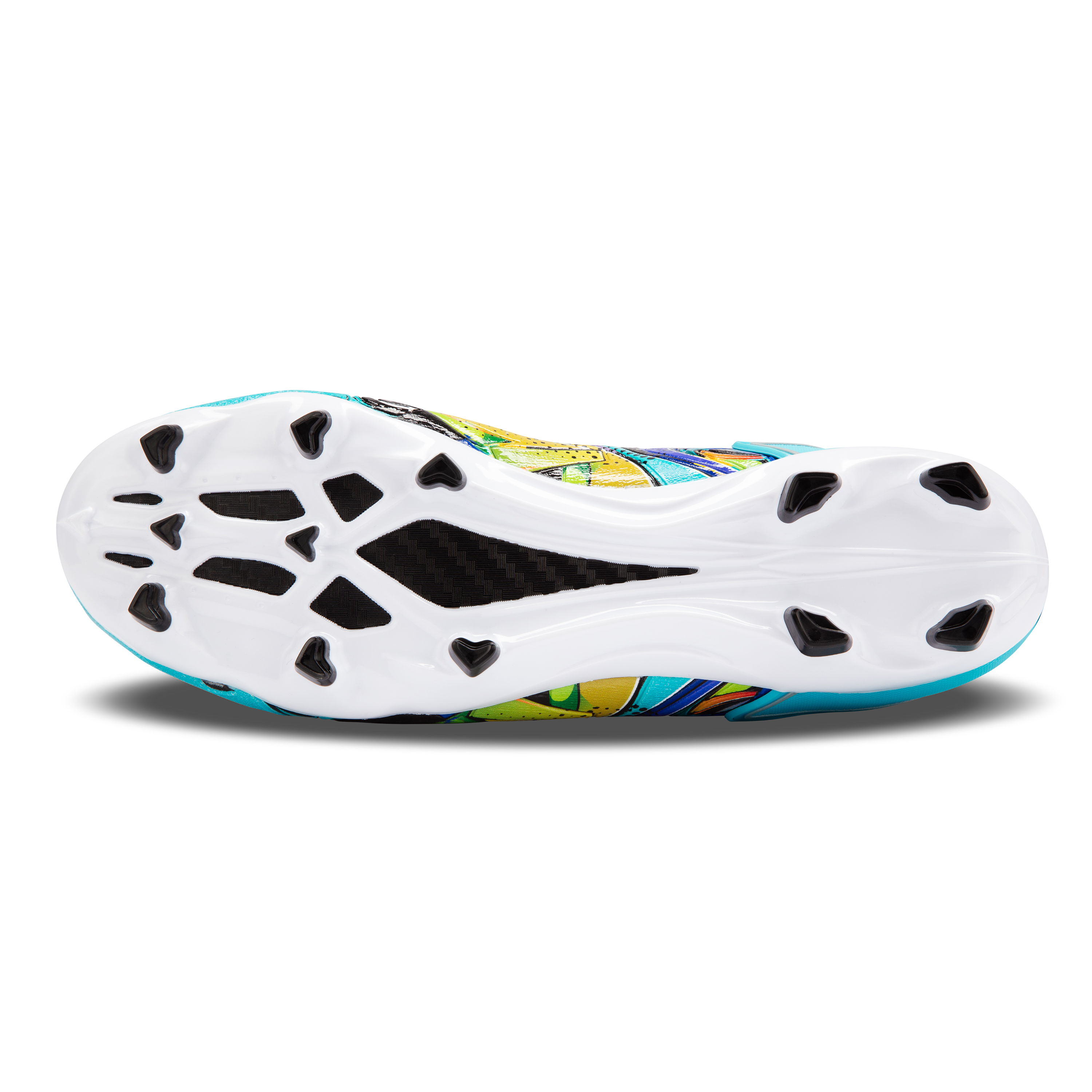 PTJ Graffiti X Cyan Football Boots | White Soccer Cleats